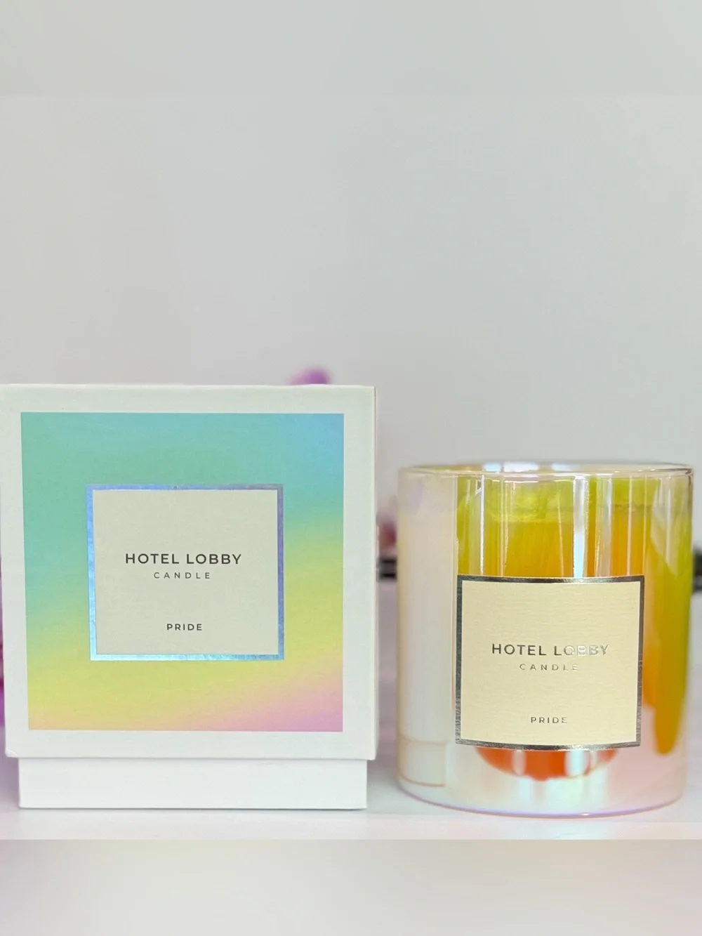 Hotel Lobby Candle PRIDE Candle – Brand New – Iridescent Limited Edition